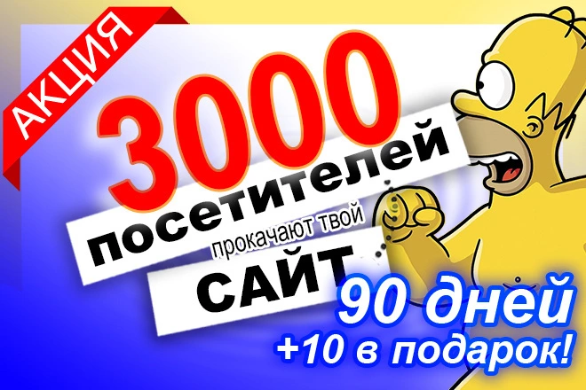 33 уникальных посетителя в сутки, в течение 90 дней - BigBossTraffic