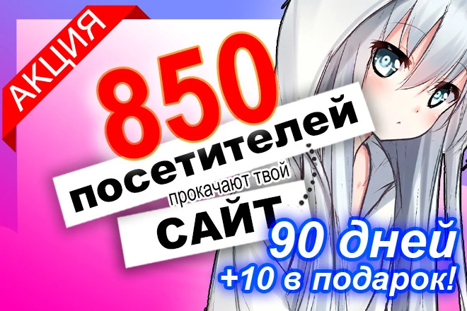850 посетителей ежедневно на 90 дней  - BigBossTraffic